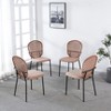 VYNXARIA Orange Sennit Chairs with Black Legs - Set of 4 Dining & Coffee Chairs - 2 of 4