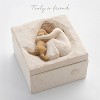 Box for Jewelry and Treasures with Bas-Relief Carving of Girl with Puppy Dog, Sculpted Hand-Painted Keepsake Box - 4 of 4
