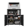 Kumasinova Versatile Home Office Printer Stand with Wheels,Heavy-Duty Metal Printer Cabinet with Open Shelf,360°Lockable Roll File Cabinet - 2 of 4