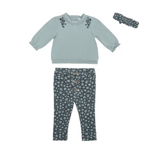Nicole Miller Infant Girls 3 Piece Fleece Outfit - 1 of 4