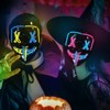2 pcs Light up Mask LED Mask-Purge Mask, X Eyes Scary Masks, Glow Neon Mask Costume Mask with 3 Lighting Modes for Halloween Festival Party - 4 of 4
