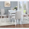 5-Piece Dining Set with Square Kitchen Table and 4 Upholstered Chairs - 2 of 4