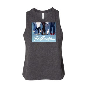 Women's Footloose Shoes Don't Matter Graphic Racerback Tank - Heather Charcoal - Medium - 1 of 3