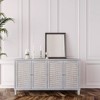 4-door Sideboard, Accent Buffet Server Cabinet, Wooden Storage Cabinet With Adjustable Shelves For Living Room, Natural Wood Wash - 2 of 4