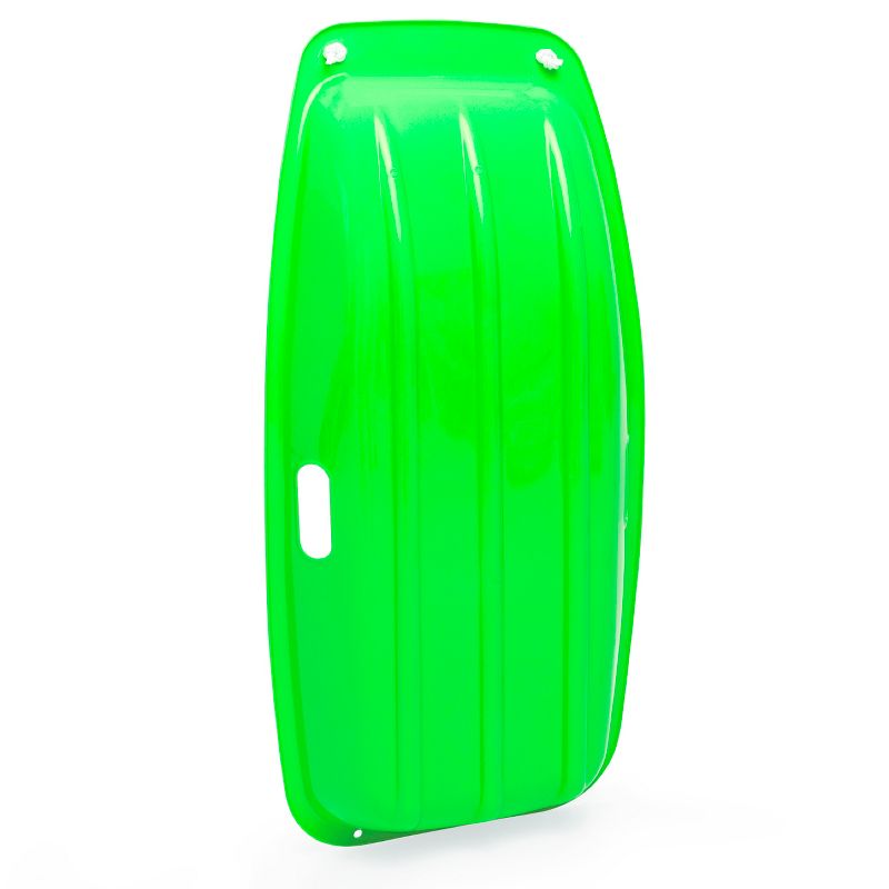Best Choice Products 35in Kids Outdoor Plastic Sport Toboggan Winter Snow Sled Board w/ Pull Rope, 2 Handles, 3 of 7