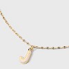 14K Gold Dipped Enamel "J" Initial Pendant Necklace - A New Day™ Gold/White - 4 of 4