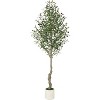 Olive Trees Artificial Indoor -Olive Tree,Artificial Tree with Realistic Wood Trunk, Silk Leaves - 4 of 4