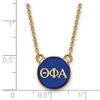 Black Bow Jewelry 14k Yellow Gold Plated Sterling Silver Theta Phi Alpha Greek Life Necklace 18 Inch - 2 of 4