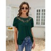 Summer Blouse For Women Lace Petal Sleeve Tops Short Sleeve Pleated Shirt Loose A Line Tshirts - 2 of 4