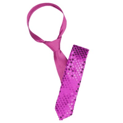 INSPIRE CHIC Men's Halloween Self-Tied Fashion Sequined Shiny Party Costume Neck Ties One Size 1 Pc