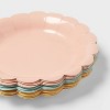 20ct Multicolored Pastel Scalloped Easter Snack Plate - Spritz™ - 3 of 3