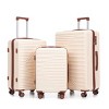 3 Piece Set Of Luggage,ABS Spinner Wheel Luggage With TSA Combination Lock,20/24/28 Inch Luggage Set,Suitcases Set-Cuddlewood - 3 of 4