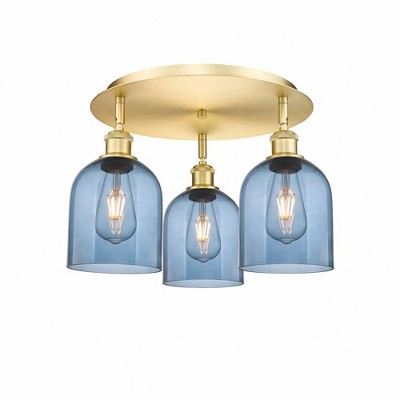 Bella - 3 Light Flush Mount In Industrial Style-10.5 Inches Tall and 17.25 Inches Wide