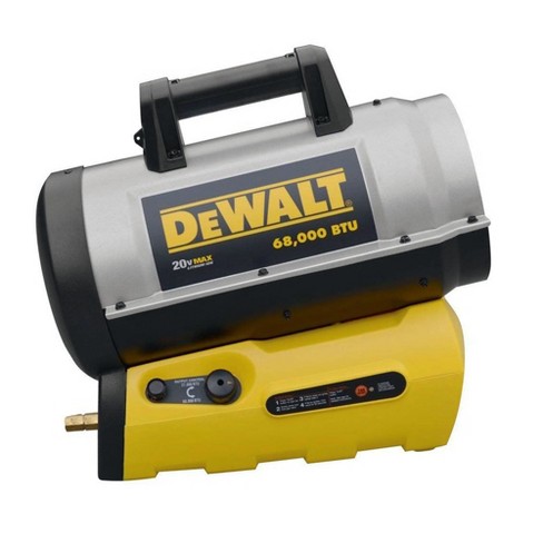 Dewalt F340661 68,000 Btu 20 Volt Battery Start Portable Cordless Job Site  & Workshop Propane Space Heater W/ Quiet Barrel Forced Air Design : Target