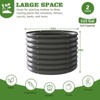 Anybear 3ft x 24"  Round Metal Galvanized Raised Garden Beds, Outdoor Planter Box for Planting Vegetables Flowers Herb, Gray - 3 of 4
