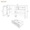 Buffet Sideboard with Faux Marble Top, Amber Tempered Glass Doors, Adjustable Shelves and Drawers, MDF Cabinet for Dining Room, Kitchen - 2 of 4