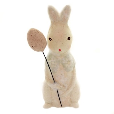 Easter 5.75" Sweet Bunny With Egg Pinch Of Prim  -  Decorative Figurines