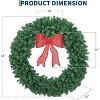 24in Pre-Lit Christmas Wreath with LED Bow-Battery Operated for No Outlet Needed, All-Weather Artificial Greenery for Front Door Indoor Outdoor Decor - 3 of 4