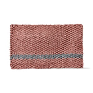 tagltd 1'6"x2'6" Handwoven Doormat Blush Striped Rectangle Indoor and Outdoor Polypropylene Door Welcome Mat Red - 1 of 4