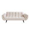 74" Velvet 2-Seater Sofa with 2 Armrests, Adjustable Backrest & Convertible Bed - 4 of 4