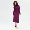 Women's Long Sleeve Faux Wrap Midi Bodycon Dress - A New Day™ - 3 of 3
