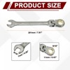 Unique Bargains Chrome Vanadium Steel SAE Box End 72 Teeth Ratchet Combination Wrenches 2 Pcs - 2 of 4