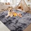 TROPOW Large Fluffy Living Room Area Rug Soft Plush Bedroom Throw Carpet Modern Solid Color Shaggy Rug Non Slip Non Shedding Fuzzy Faux Fur Area Rug - 4 of 4