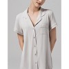 Dream Valley® Women's Button Down Collar Shirt and Shorts Pajama 2 Piece Set - 2 of 4