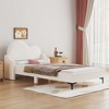 NicBex Twin Platform Bed Frame with Upholstered Cloud-Shaped Headboard for Kids,Sturdy Wood Slats Support,No Box Spring Needed,Easy Assembly,Beige - 3 of 4