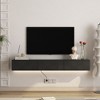 XIYUYEU Floating TV Stand with 16-Color LED Lights, 67" Wall-Mounted TV Console for 55-65 Inch TVs - Modern Entertainment Center with Hidden Storage - 2 of 4