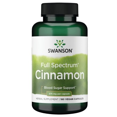 Swanson Full Spectrum Cinnamon 375 mg 180 Capsules.