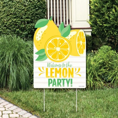Big Dot of Happiness So Fresh - Lemon - Party Decorations - Citrus Lemonade Party Welcome Yard Sign