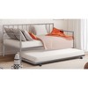 YONWAY Twin Daybed with Trundle, Metal Bed Frame with Trundle, Daybed & Trundle Frame Set with Wheels & Metal Slat Support - 4 of 4