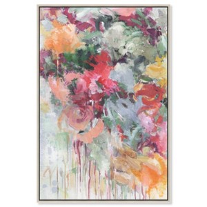 Art Remedy Doll Memories - Secret Green Floral Colorful Pastel Abstracts Framed - 1 of 4