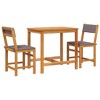 vidaXL 3 Piece Balcony Set with Cushions Solid Wood Acacia - 2 of 4