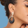 SOHI Women's Black Contrast Drop Earrings - 3 of 3