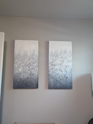 DIY Black and Silver Glitter Wall Art