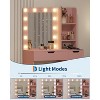 Vanity Desk with Mirror and Adjustable Lights, Makeup Vanity Desk with 4 Drawers, Built-in Power Outlet & USB, Makeup Table for Bedroom - 4 of 4