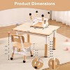 Jojoka Kids Table and 4 Chair Set,Height Adjustable Toddler Table and Chairs Set with Non-Slip Table Legs - 3 of 4