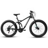 26 inch Mountain Bike,Full-Suspension 21 Speeds Drivetrain with Disc-Brake MTB Bicycle, 26*4" Fat tire Bike for Men - 3 of 4