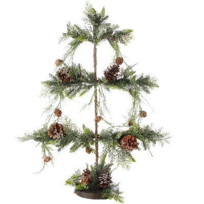Raz Imports 2.3 FT Green and Brown Pine Cone Iced Artificial Tree Christmas Tabletop Decor