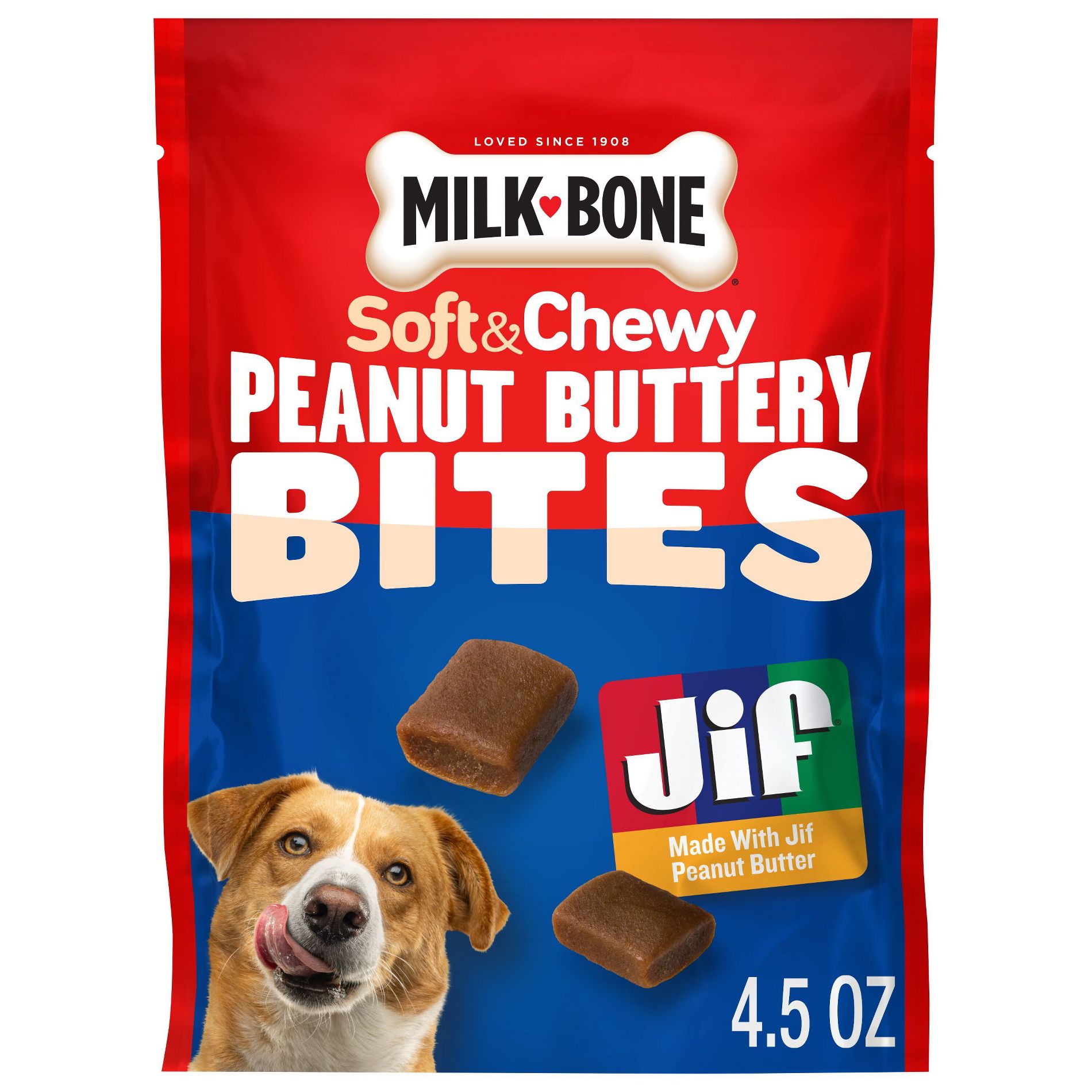 Milk-Bone Jif Peanut Butter Soft Dog Treats - 4.5oz