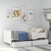 Bellemave Twin Size Daybed with 2 Drawers, Twin Wooden Daybed Sofa Bed with Backrest and Storage, White - 3 of 3