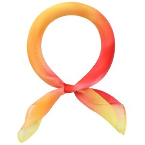 INSPIRE CHIC Women's Chiffon Colorful Gradient Square Soft Sheer Neck Scarves 1Pc - 1 of 4