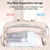 Hachikiko Gym Duffle Bag with Wet Pocket & Shoe Compartment,Lightweight 20" Sports Travel Weekender Bag,Water Resistant - 4 of 4