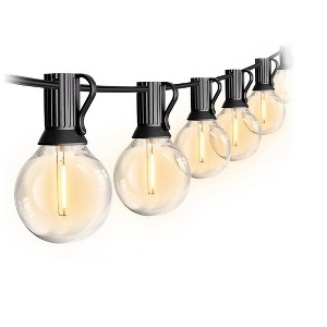Itopfox 30ft Outdoor LED String Lights with 27 G40 Shatterproof Bulbs, Waterproof Connectable Globe Lights for Backyard, Balcony, Bistro, Party, Cafe - 1 of 4