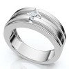 Pompeii3 1/2Ct Princess Cut Heavy Solitaire Diamond Ring Men's 14k Gold or Pt Lab Created - 3 of 4