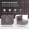 Acekool 7 Piece Patio Set Rattan Outdoor Sofa with Cushions PE Wicker Sectional Couch and Table for Balcony Garden Porch Conversation - 3 of 4