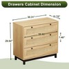 3-Drawers Storage Cabinet, CENGHU Coffee Bar Cabinet with Rope Woven Drawer, Buffet Cabinet, for Bedroom, Living Room, Dining Room, Hallways - 4 of 4
