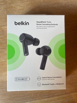 Belkin Soundform Black Pulse Earbuds : Auc007btblk Cancelling Noise Target